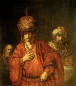 Hamán en desgracia de Rembrandt van Rijn