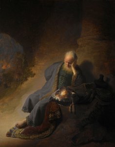 Jeremías se lamenta de la destrucción de Jerusalén de Rembrandt van Rijn