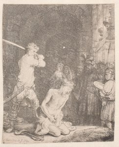 La decapitación de San Juan Bautista de Rembrandt van Rijn