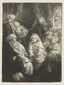 José contando sus sueños de Rembrandt van Rijn