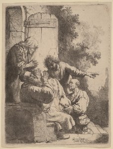 El manto de José, entregado a Jacob de Rembrandt van Rijn