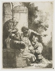 El abrigo de José llevado a Jacob de Rembrandt van Rijn