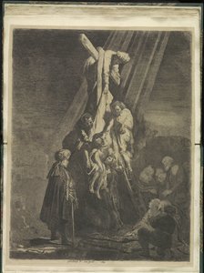Kruisafname: tweede plaat Colección de ochenta y cinco grabados originales (título de la serie) de Rembrandt van Rijn