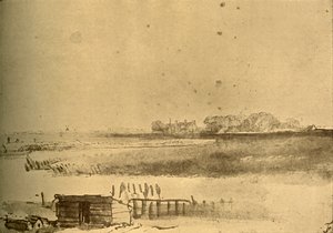 Dibujo de paisaje, c. 1630-16160, 1908 de Rembrandt van Rijn