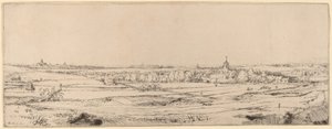 Paisaje con vista hacia Haarlem (El campo del pesador de oro) de Rembrandt van Rijn