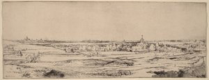 Paisaje con vistas a Haarlem (El campo del pesador de oro) de Rembrandt van Rijn