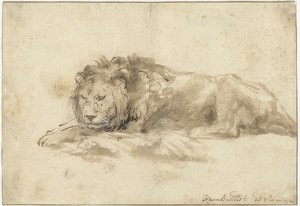 León acostado (Liggende leeuw). 1650-59
