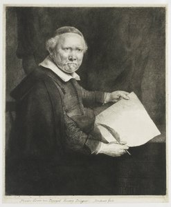 Lieven Willemsz. van Coppenol, maestro calígrafo: la lámina más grande de Rembrandt van Rijn