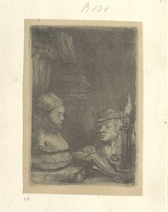 Hombre, dibujo de un modelo de yeso Recueil de quatre-vingt-cinq estampes originales (título de la serie) de Rembrandt van Rijn