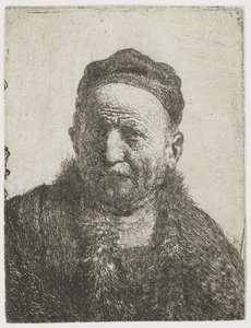 Hombre con gorro cerrado: busto (¿el padre del artista?) de Rembrandt van Rijn