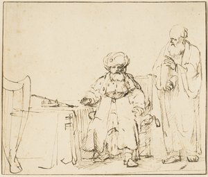 Natán Amonestando a David, c.1652-53 de Rembrandt van Rijn