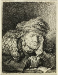 Anciana Durmiendo de Rembrandt van Rijn
