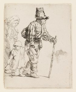 Familia campesina vagabunda de Rembrandt van Rijn