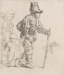 Familia campesina en el camino, c. 1652 de Rembrandt van Rijn