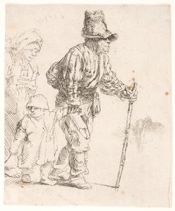 Una familia campesina vagabunda de Rembrandt van Rijn
