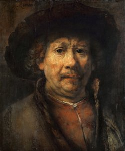 Pequeño autorretrato de Rembrandt van Rijn