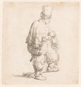 Polaco de pie con los brazos cruzados de Rembrandt van Rijn