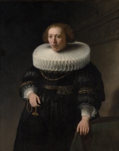 Retrato de una Mujer, probablemente Miembro de la Familia Van Beresteyn, 1632 de Rembrandt van Rijn