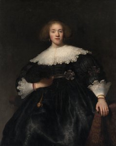 Retrato de una joven con un abanico