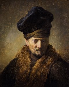 Retrato de un anciano con sombrero de piel, 1630 de Rembrandt van Rijn
