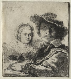 Rembrandt y su esposa Saskia