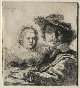 Rembrandt y su esposa Saskia de Rembrandt van Rijn