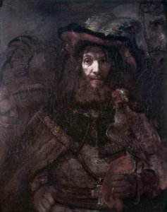 Jinete con un halcón de Rembrandt van Rijn