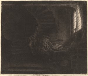 San Jerónimo en una Cámara Oscura de Rembrandt van Rijn