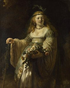 Saskia van Uylenburgh en traje arcadiano, 1635 de Rembrandt van Rijn