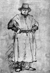 Autorretrato con bata de pintor de Rembrandt van Rijn