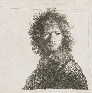 Autorretrato frunciendo el ceño de Rembrandt van Rijn