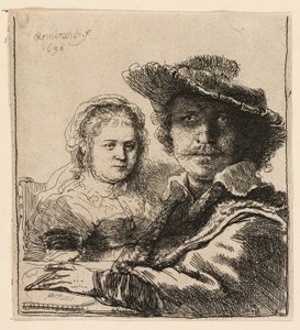 Autorretrato con Saskia de Rembrandt van Rijn