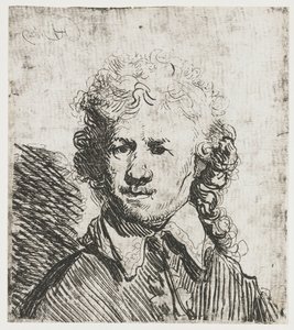 Autorretrato con la cabeza descubierta
Autorretrato con la cabeza descubierta: busto, grabado toscamente de Rembrandt van Rijn