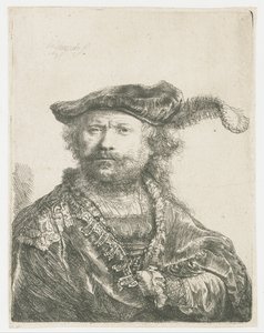 Autorretrato con gorra de terciopelo con penacho
Autorretrato con gorra de terciopelo con penacho de Rembrandt van Rijn