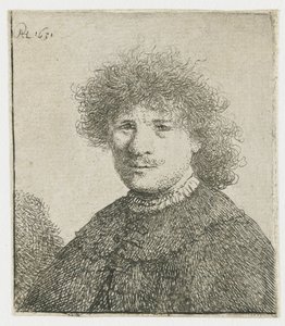 Autorretrato con capa y cuello caído: busto de Rembrandt van Rijn