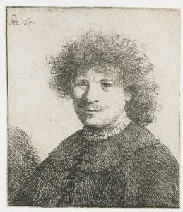 Autorretrato con capa y cuello caído: busto