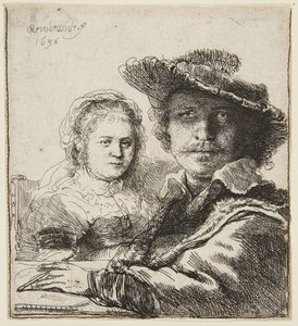 Autorretrato con Saskia de Rembrandt van Rijn
