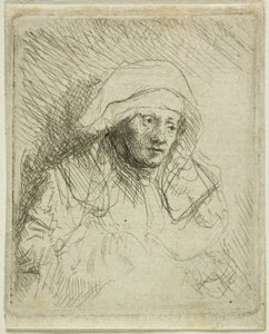 Mujer Enferma con un Gran Tocador Blanco (Saskia) de Rembrandt van Rijn