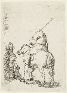 Soldado a caballo de Rembrandt van Rijn
