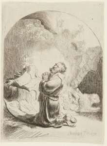 San Jerónimo rezando de Rembrandt van Rijn