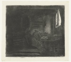 San Jerónimo en una cámara oscura de Rembrandt van Rijn