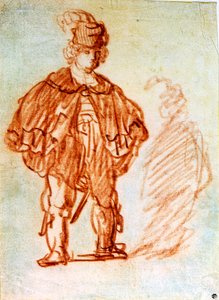 Actor de pie, 1630s de Rembrandt van Rijn
