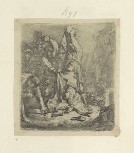 Esteniging van Stefanus Colección de ochenta y cinco grabados originales (título de la serie) de Rembrandt van Rijn