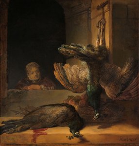 Naturaleza muerta con pavos reales
