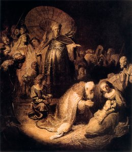 La adoración de los magos, 1632 de Rembrandt van Rijn
