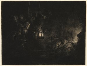 La adoración de los pastores: una escena nocturna