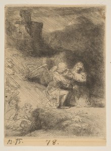 La agonía en el jardín, ca. 1652 de Rembrandt van Rijn