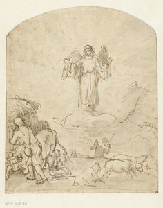 La Anunciación a los pastores de Rembrandt van Rijn