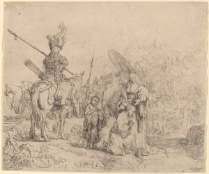 El bautismo del eunuco de Rembrandt van Rijn