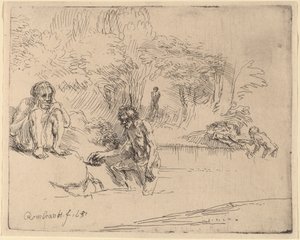 Los Bañistas de Rembrandt van Rijn